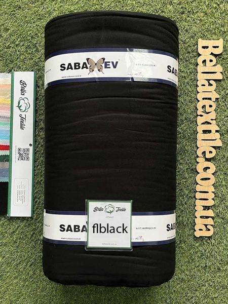 Фланель однотонна чорна