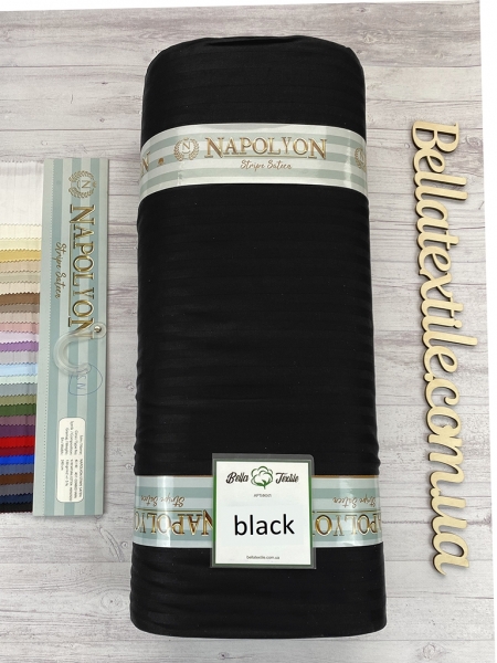 Страйп сатин Napolyon N black
