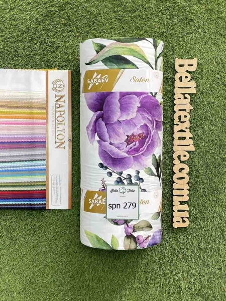 Cатин  принт 279