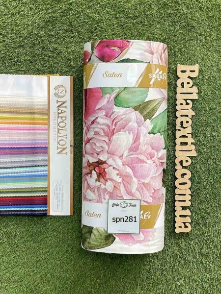 Cатин  принт 281