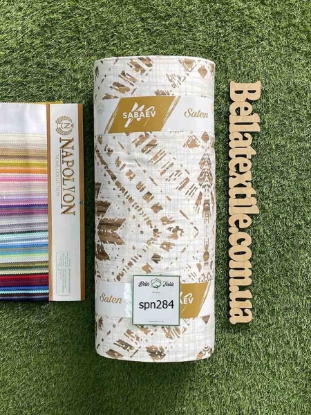 Cатин  принт 284