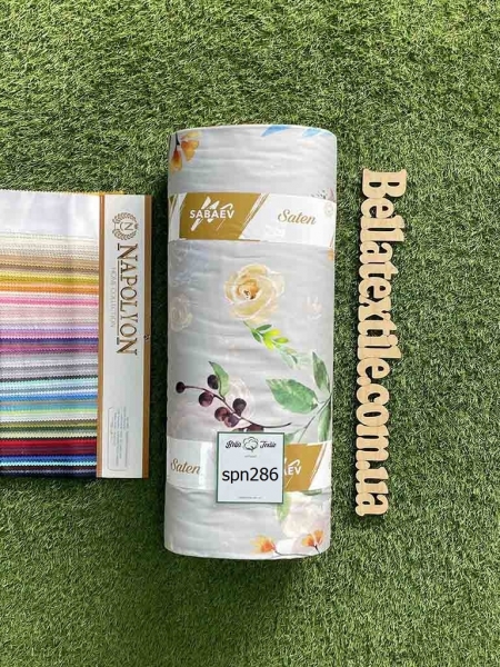 Cатин  принт 286