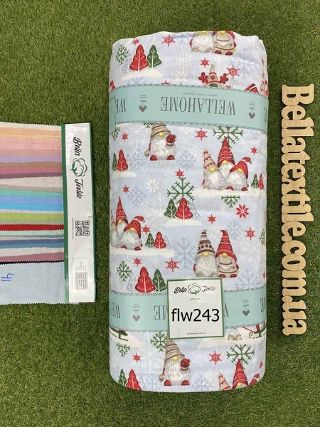 Фланель принт Wella Home 243 блакитні