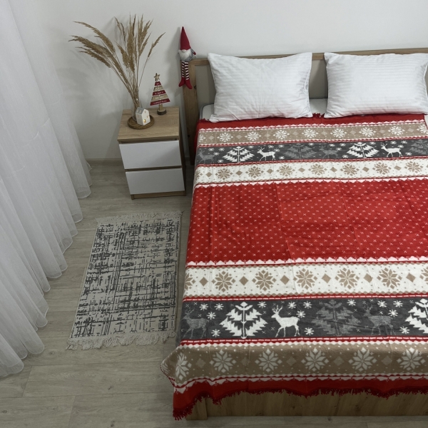 Плед покривало Aksu 160x200 червоне