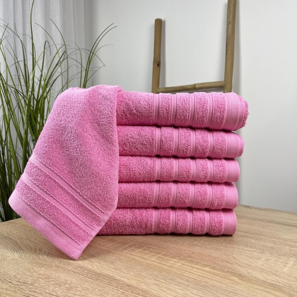 Рушники баня 70х140 5 штук    рожевий