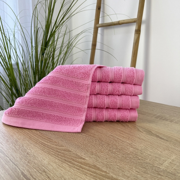 Рушники  30х50 5 штук  рожевий