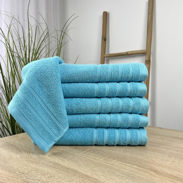 Рушники баня 70х140 5 штук  аквамарин