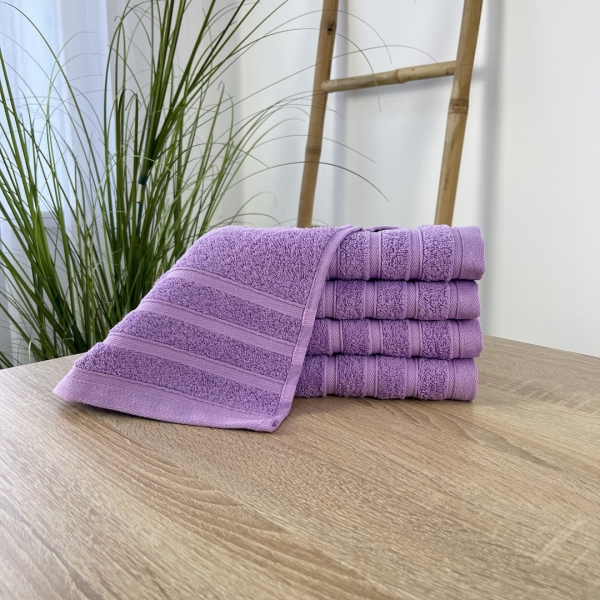 Рушники  30х50 5 штук  фиолетовий
