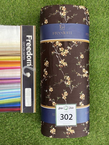 Cатин  принт 302