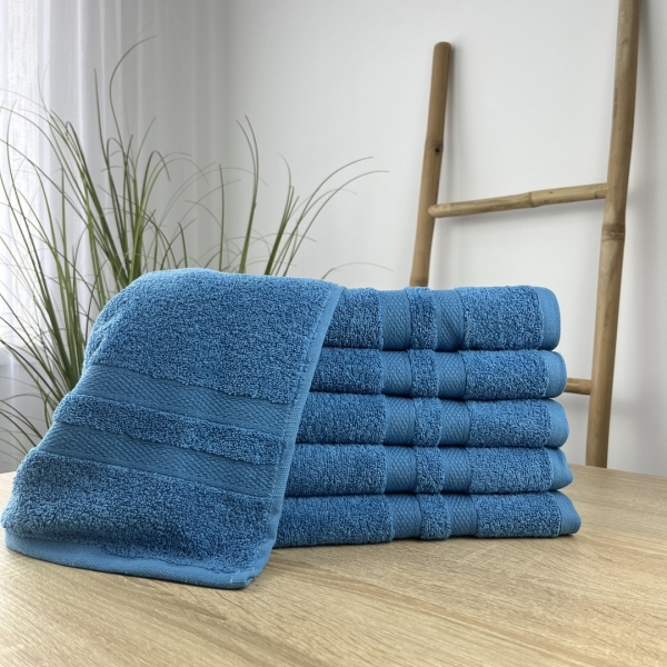 Рушники баня 70х140 5 штук  сапфір 