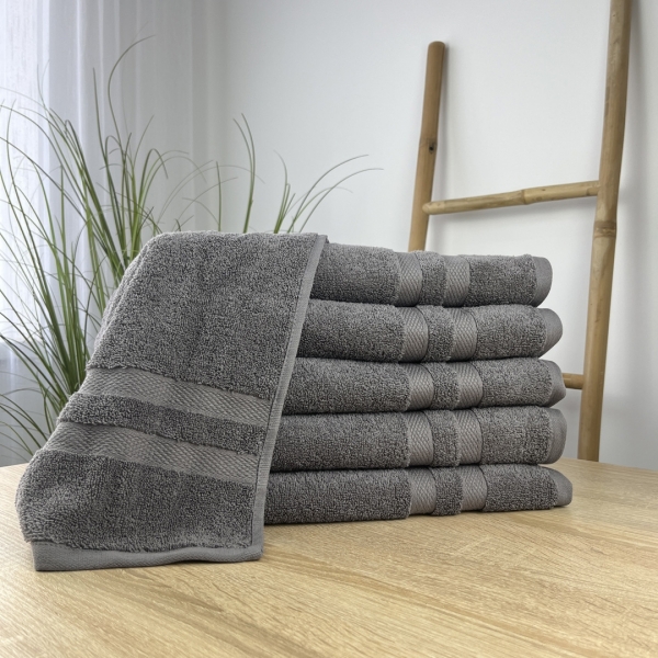 Рушники баня 70х140 5 штук  графит