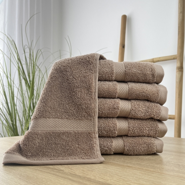 Рушники лице 50х90 5 штук  капучіно