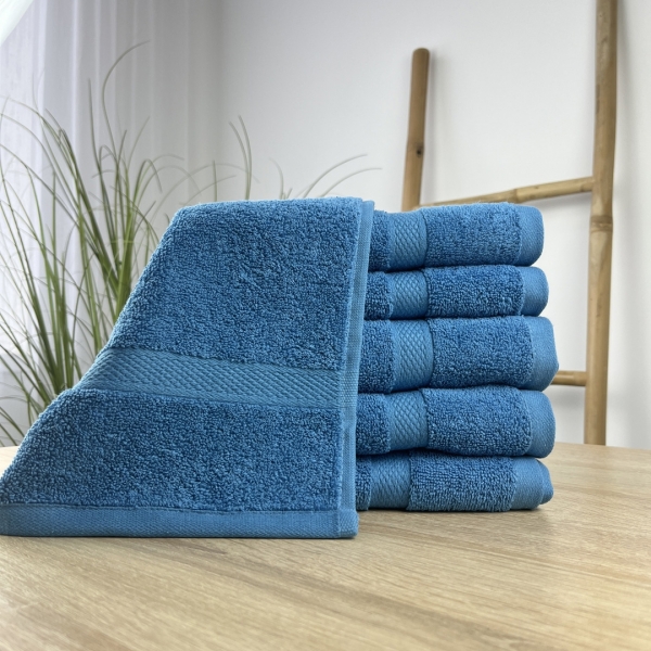Рушники лице 50х90 5 штук  сапфір