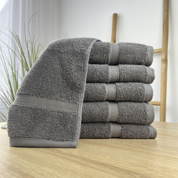 Рушники лице 50х90 5 штук  графіт