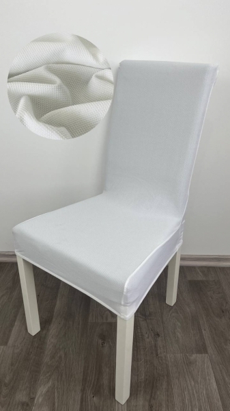 Чохол на крісло клітинка  мала біла 