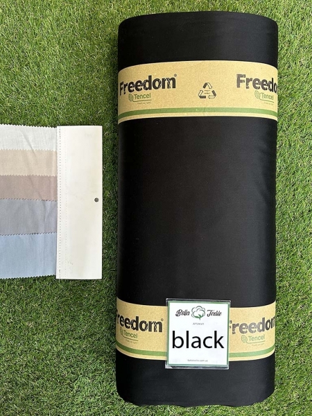 Сатин тенсел 100% код чорний