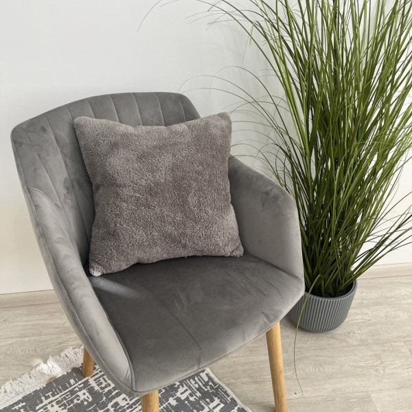 Декоративні подушки велсофт  графіт