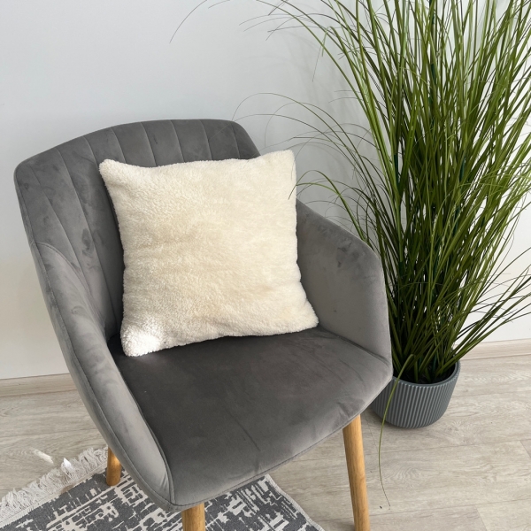 Декоративні подушки велсофт  молочний