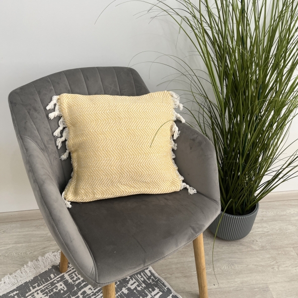 Декоративні подушки зигзаг жовтий (2)