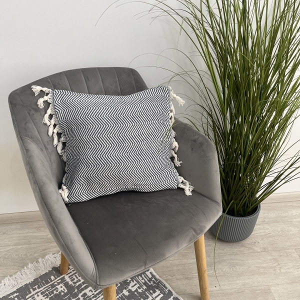 Декоративні подушки зигзаг синій (2)