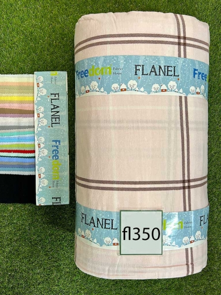 Фланель принт 350 клітинка рожева