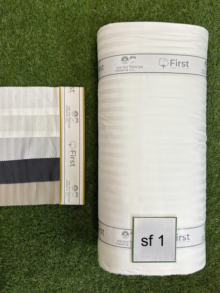 Страйп сатин First №1 білий