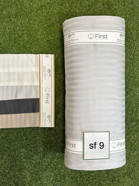 Страйп сатин First №9 сірий