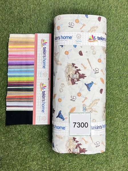 Ранфорс принт 7300 сірий фон