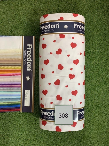 Cатин  принт 308