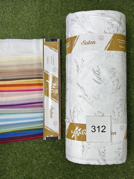 Cатин  принт 312