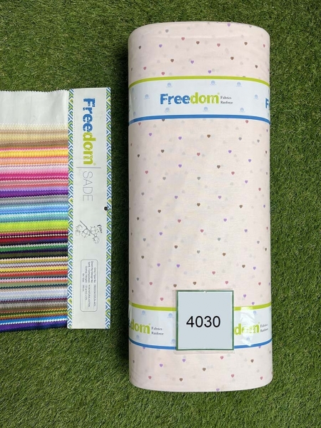 Ранфорс принт 4030 на рожевому фоні