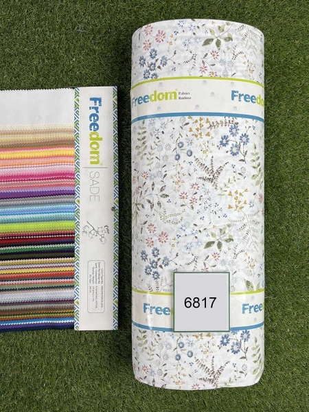 Ранфорс принт 6817 на білому фоні