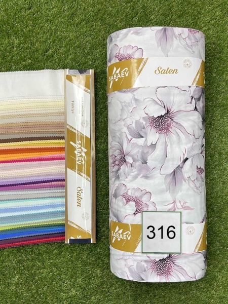 Cатин  принт 316