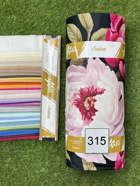 Cатин  принт 315