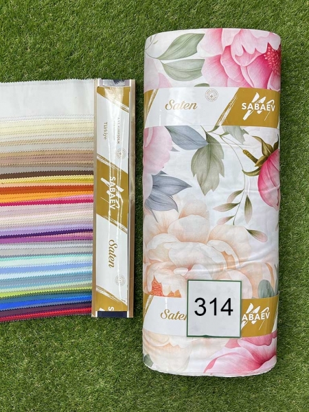 Cатин  принт 314