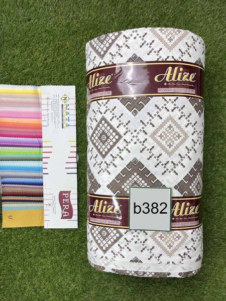 Бязь принт 382 вишивка беж