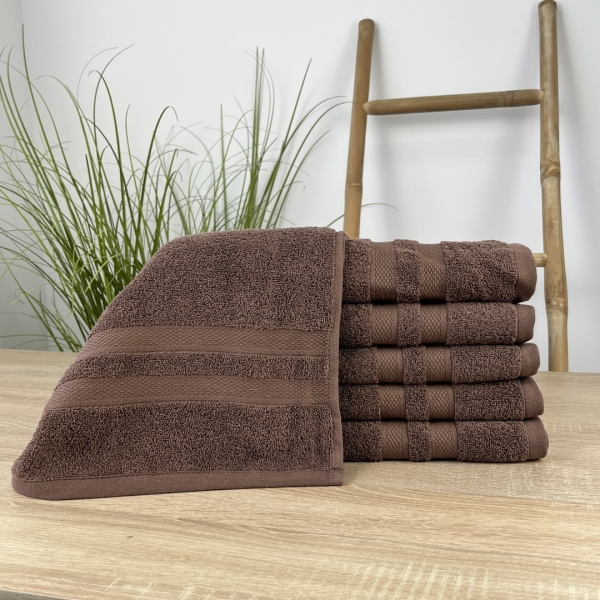 Рушники баня 70х140 5 штук   Шоколад