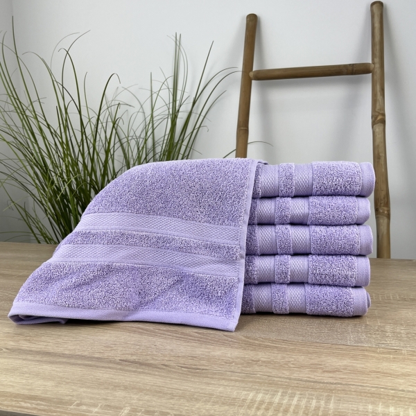 Рушники баня 70х140 5 штук   Лаванда