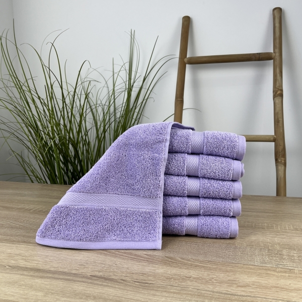 Рушники лице 50х90 5 штук   Лаванда