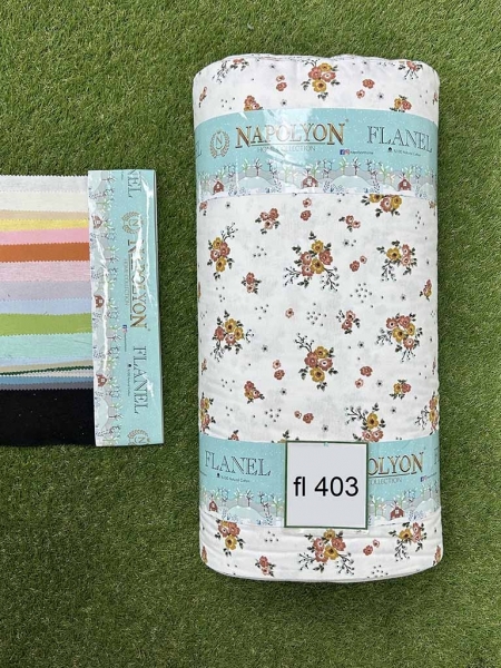 Фланель принт 403 квіти беж