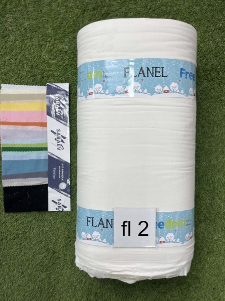 Фланель однотонна 2 світло-молочна