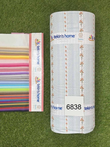 Ранфорс принт 6838 блакитний