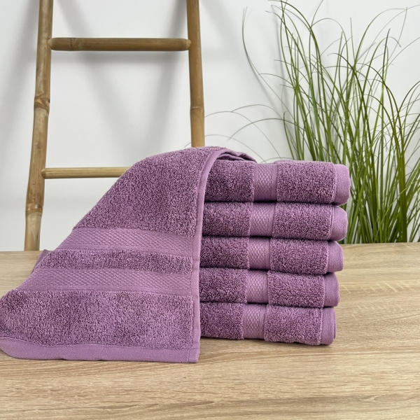 Рушники лице 50х90 5 штук    Темний фіолет
