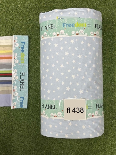 Фланель принт 438 блакитний фон