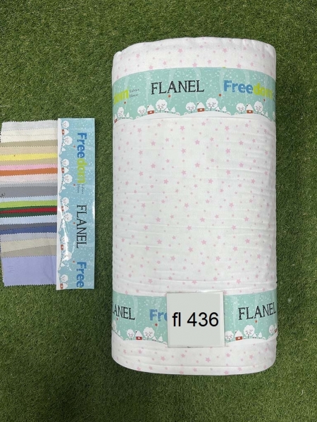 Фланель принт 436 рожеві зірки 