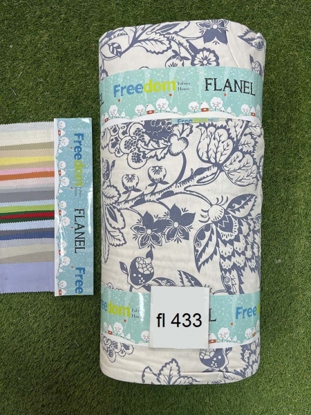 Фланель принт 433 темно-синій