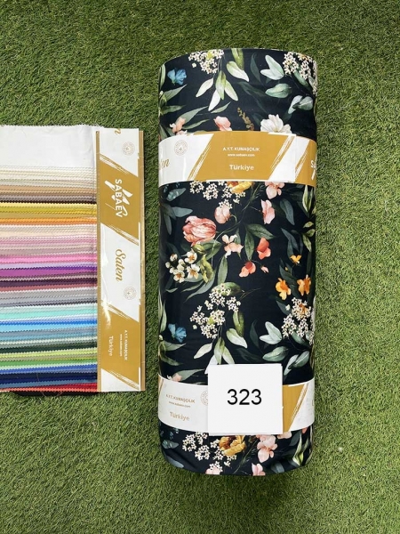 Cатин  принт 323