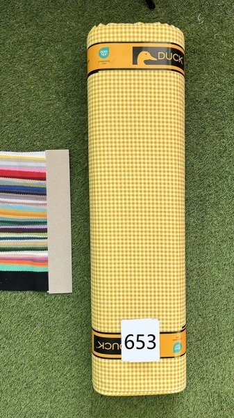 Дак принт 653 жовта дрібна клітинка