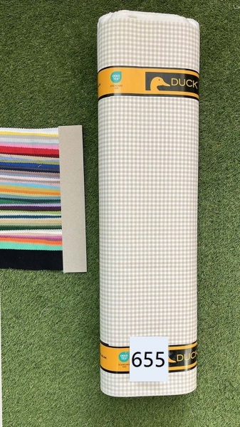 Дак принт 655 беж дрібна клітинка