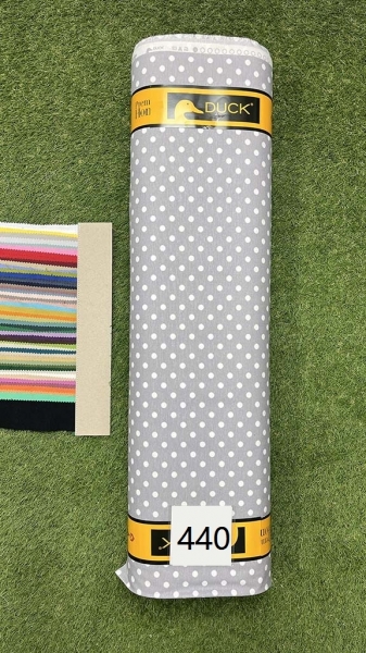 Дак принт 440 горохи сірі